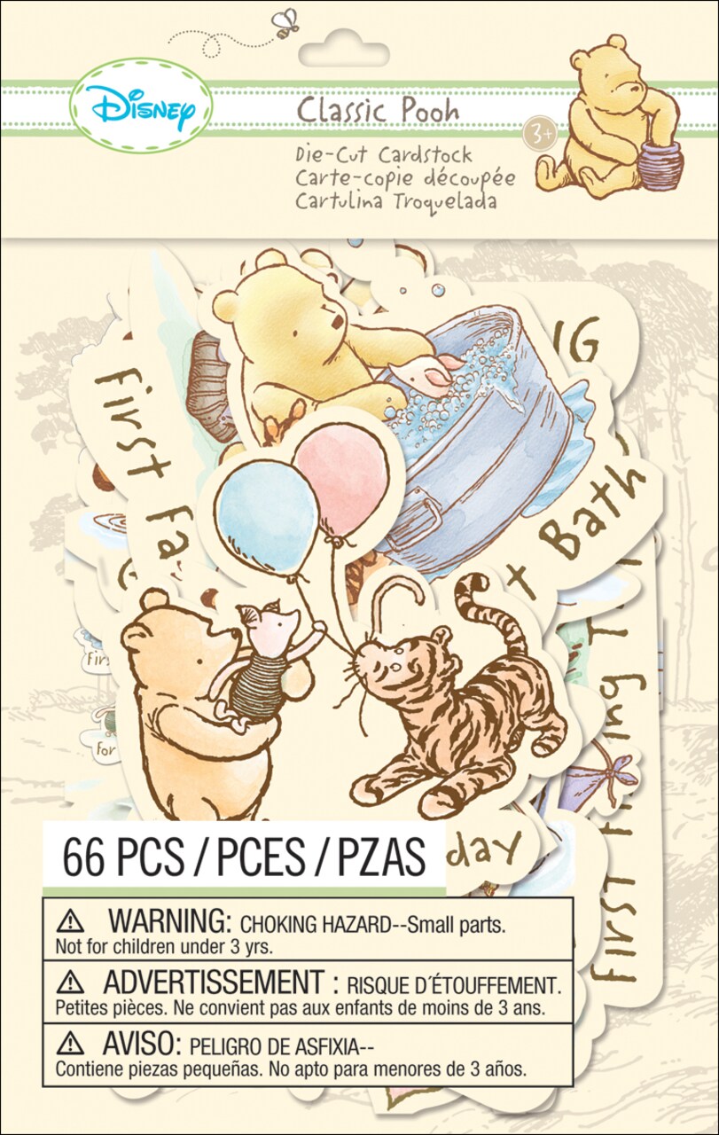 EK Success Disney Cardstock Die-Cuts 66/Pkg-Classic Pooh - Firsts
